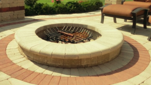 this is an image of fire pit installation in  folsom, ca